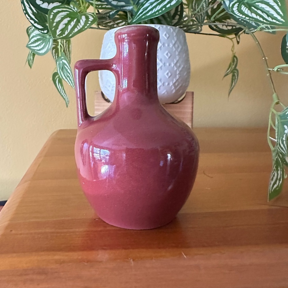 Chic Burgundy Ceramic Vase